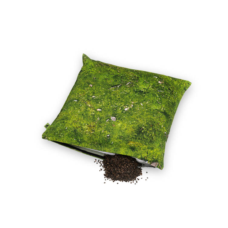 MOSS - pillow filled with buckwheat husk - 40x40cm