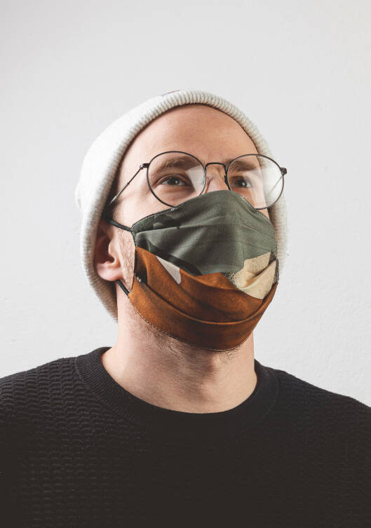 Safety face mask / 100% cotton - LIQUID MEMORY
