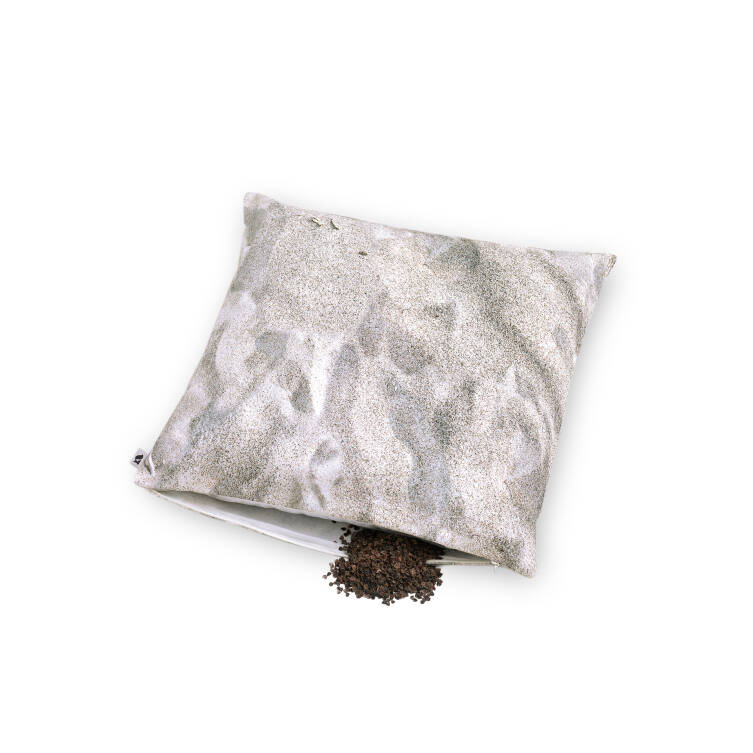 BEACH SAND - pillow filled with buckwheat husk - 40x40cm